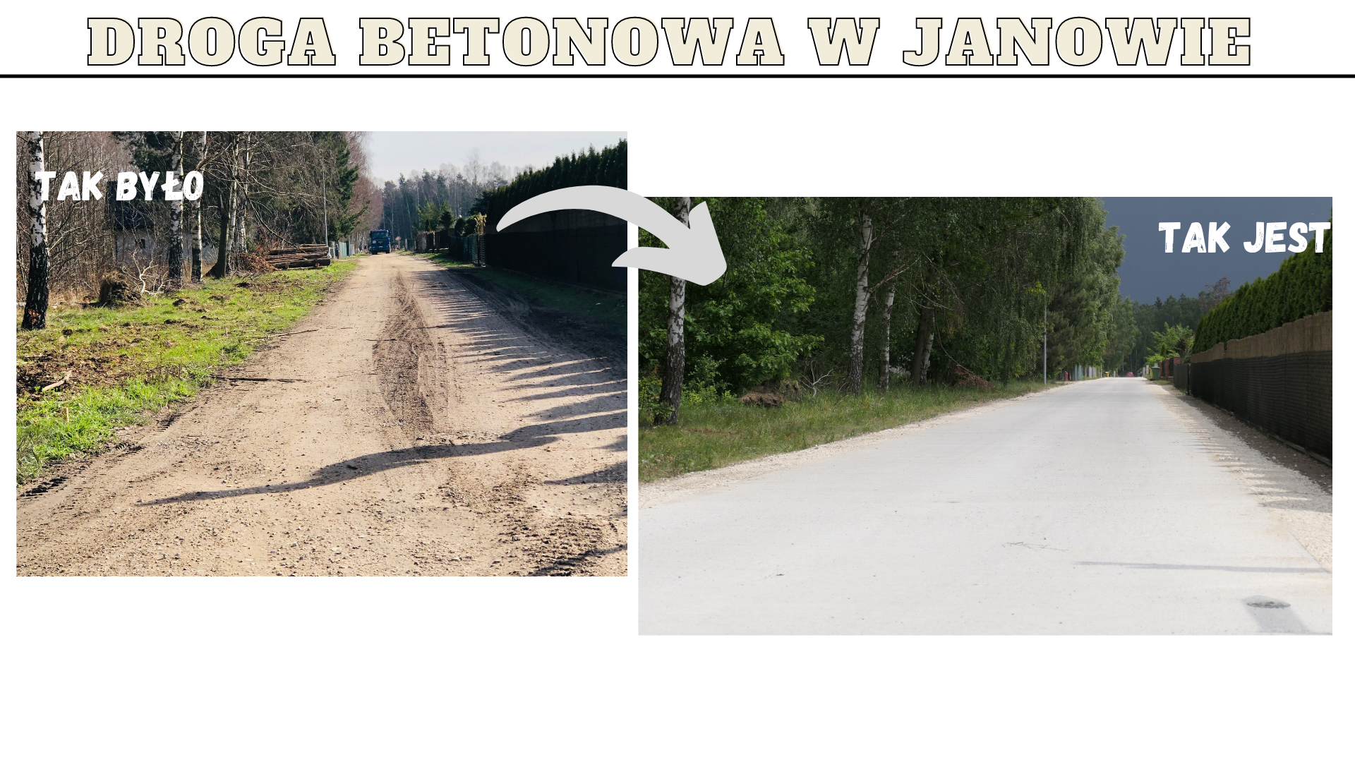 Ilustracja do informacji: Droga betonowa w Janowie jest gotowa